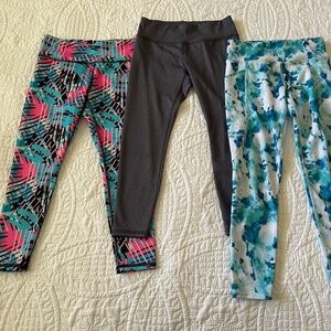 Girls Athletic Works Leggings  S 6-6X   Lot 3 pairs